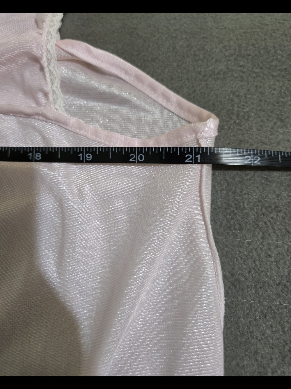 Vintage Sears Pink Nylon Nightgown Lace Trim Keyhole Lounge Sleep Dress Women's - Picture 8 of 9